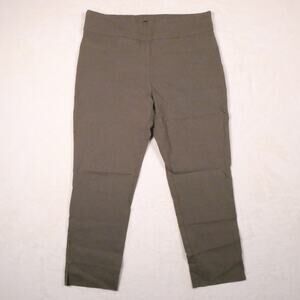 Renuar Gray-Brown Cigarette Style Skinny Pants Size 12 Pull On Cropped Ankle